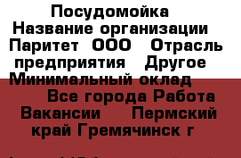 Посудомойка › Название организации ­ Паритет, ООО › Отрасль предприятия ­ Другое › Минимальный оклад ­ 23 000 - Все города Работа » Вакансии   . Пермский край,Гремячинск г.